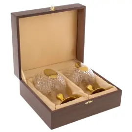 Набор бокалов для коньяка на 2 персоны, Златоуст