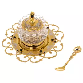 Икорница на подносе "Королевская" Златоуст