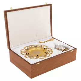 Икорница на подносе "Королевская" Златоуст