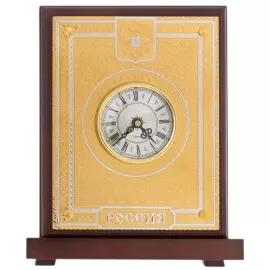 Clock panel "Russia" on a stand, Zlatoust