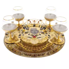 Набор для коньяка "Горгона" на 4 персоны, Златоуст