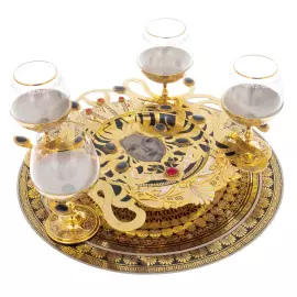 Набор для коньяка "Горгона" на 4 персоны, Златоуст