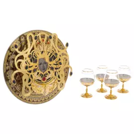 Набор для коньяка "Горгона" на 4 персоны, Златоуст