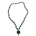 Rosary of jade "Muslim. Star" without balls, green