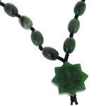 Rosary of jade "Muslim. Star" without balls, green