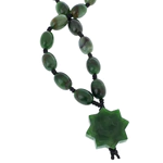 Rosary of jade "Muslim. Star" without balls, green