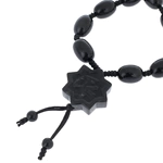 Rosary of jade "Muslim. A star with balls, black