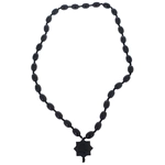 Rosary of jade "Muslim. Star" without balls, black