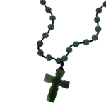 Rosary of jade "Christian. The green Cross
