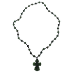 Rosary of jade "Christian. The green Cross