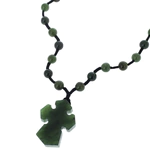 Rosary of jade "Christian. The green Cross