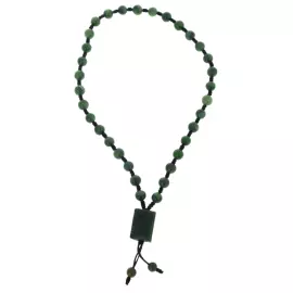 Четки из нефрита "Мусульманские. Книга" короткие, с шариками, зеленые