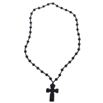 Rosary of jade "Christian. The cross is " black