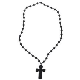Четки из нефрита "Христианские. Крест" черные