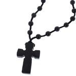 Rosary of jade "Christian. The cross is " black
