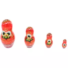 Матрешка из липы "Снегурочка" на 10 мест