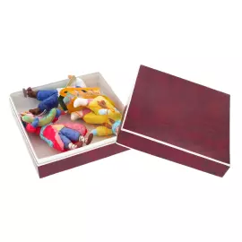 Ёлочные игрушки из ваты "Зимние забавы: рыбалка, хоккей, санки"