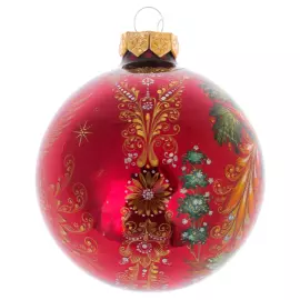 Шар ёлочный стеклянный Жар-птица" Ларина, Палех