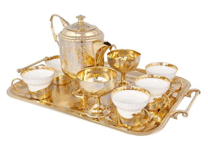 Tea set "Grace" for 6 persons, Zlatoust