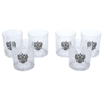 Set of glasses for whiskey "Coat of Arms of Russia" for 6 persons