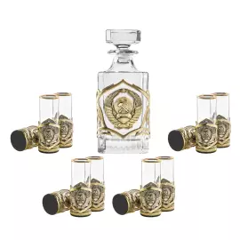 Набор для водки "Герб СССР" на 12 персон