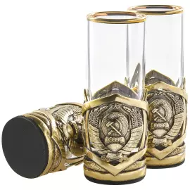 Набор для водки "Герб СССР" на 12 персон