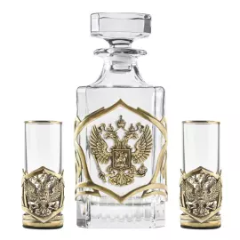 Набор для водки "Герб РФ" на 2 персоны