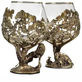 Набор для коньяка "Лев/Львица" на 2 персоны