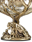 Set for cognac "Lioness" for 2 persons, in a wooden box