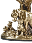 Set for cognac "Lioness" for 2 persons, in a wooden box
