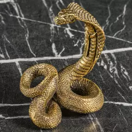 Gift carriage set with "Snake" statuette for 3 persons, in a box