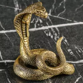 Gift carriage set with "Snake" statuette for 3 persons, in a box