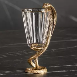 Gift carriage set with "Snake" statuette for 3 persons, in a box