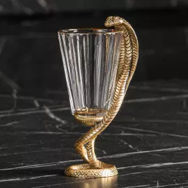 Gift carriage set with "Snake" statuette for 3 persons, in a box