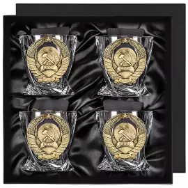 Набор для виски "Герб СССР" на 4 персоны