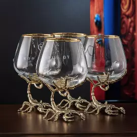 Набор для коньяка "Скорпион" на 4 персоны