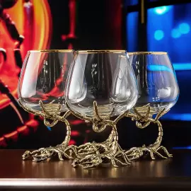 Набор для коньяка "Скорпион" на 4 персоны