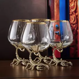 Набор для коньяка "Скорпион" на 4 персоны