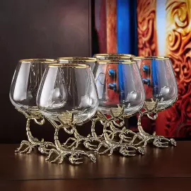 Набор для коньяка "Скорпион" на 6 персон