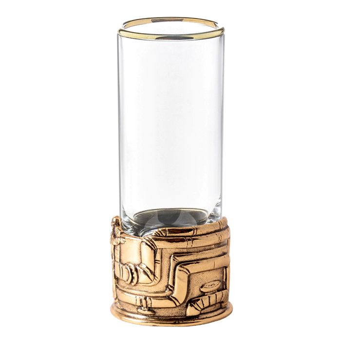Gazovik vodka set for 6 people, in a wooden box