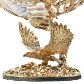 Set for cognac "Soaring Eagle" for 4 persons, in a wooden box