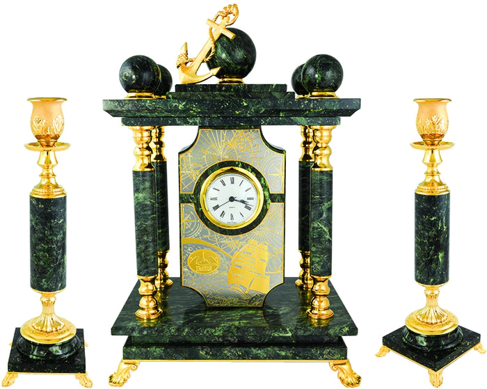 Fireplace clock "Sea wolf" Zlatoust