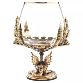 Набор для коньяка "Дракон на шаре" на 4 персоны