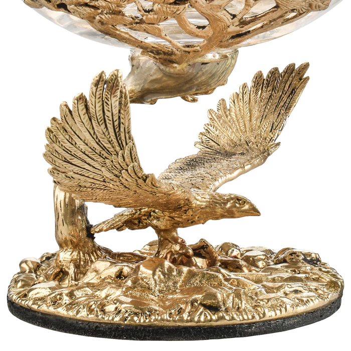 Set for cognac "Soaring Eagle" for 6 people, in a wooden box