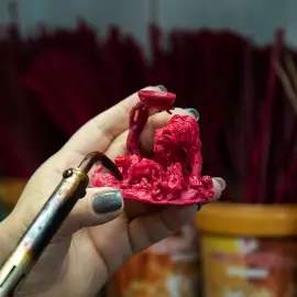 Набор для коньяка "Тигр с тигрятами" на 6 персон