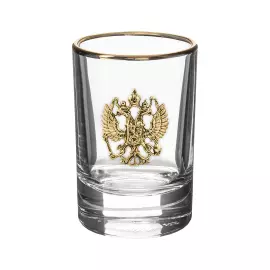 Набор для водки "Герб" с окантовкой, на 12 персон
