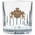 Set for whiskey and vodka "Happy 80th Anniversary" for 6 people, in a wooden box