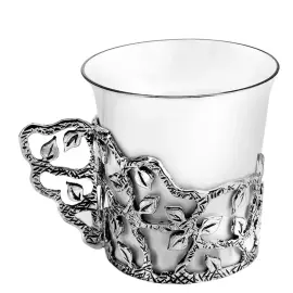 Набор кофейных чашек из серебра "Листопад" на 2 персоны, с ложками Набор кофейных чашек из серебра "Листопад" на 2 персоны, с ложками