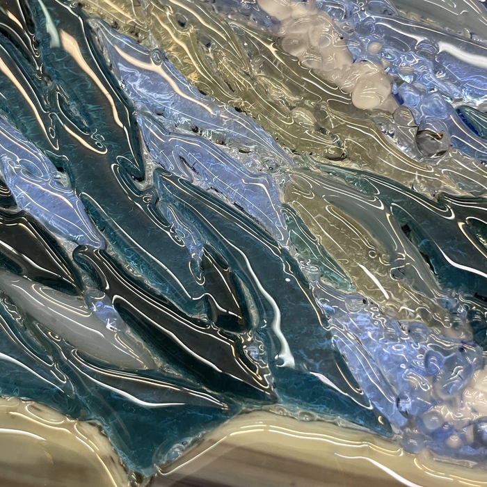 Decorative glass panel "Black Horse"