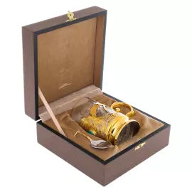 Подстаканник "Узоры" малахит, Златоуст